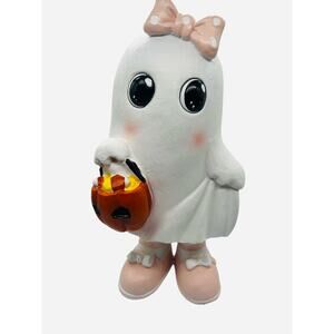 Viral cute ghost girl with pink bow & sneakers